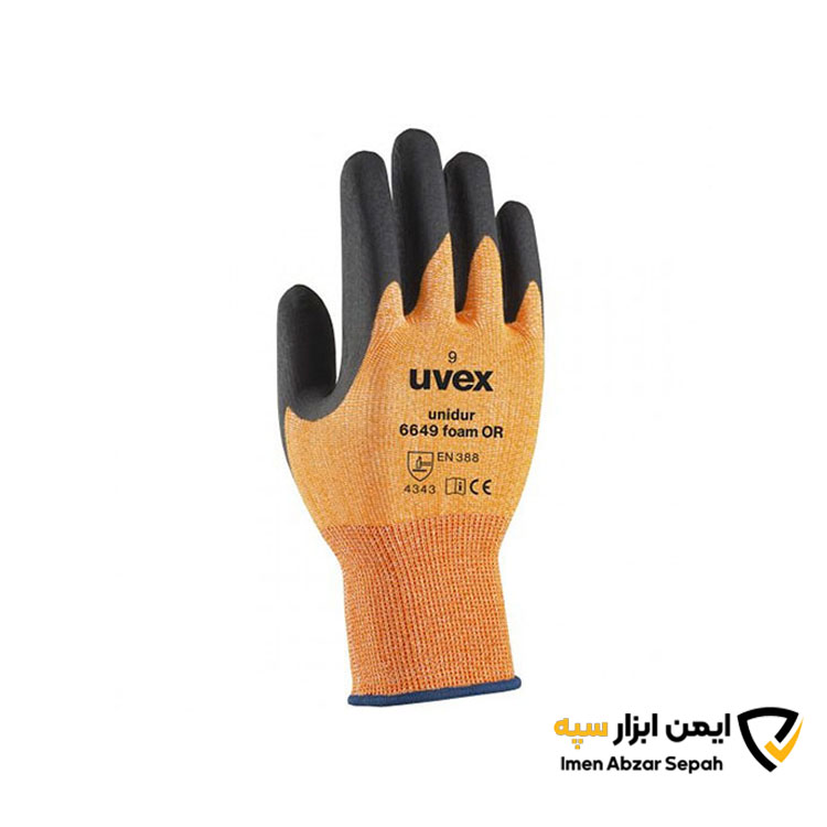 دستکش ایمنی برند یووکس مدل Uvex Unidur 6649 Foam OR