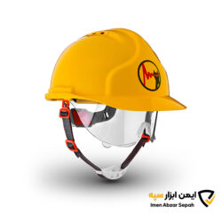 کلاه ایمنی عایق برق هترمن همراه با عینک مدل mk7